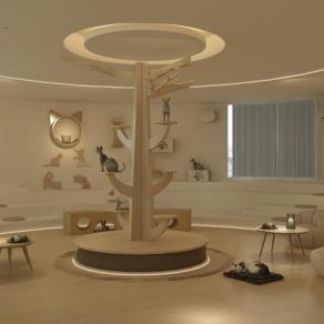 现代宠物娱乐室 猫爬架